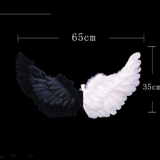 Wings Props Flower Girl Dress Up Halloween Christmas Show Feather Wings
