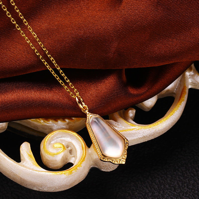 925 Silver Relief Tianhe Stone Double-sided Pendant