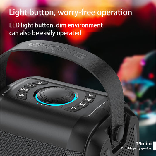 Bluetooth Speaker Wireless Connection Portable With Cool Light Circle Full Frequency Speaker Portable And Horizontal