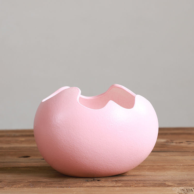 Eggshell Living Room Ceramic Hydroponic Vase Pot Desktop Flower Small And Simple Indoor Green Dill