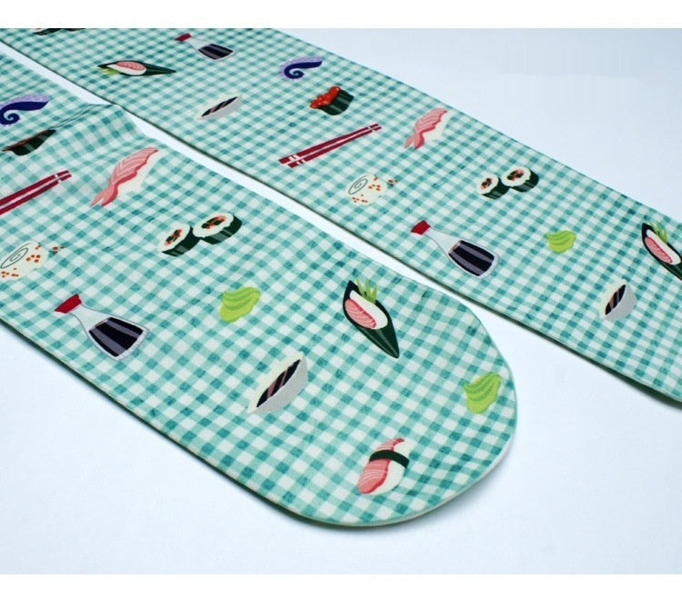 Personalized Plaid Sushi Printed Pantyhose