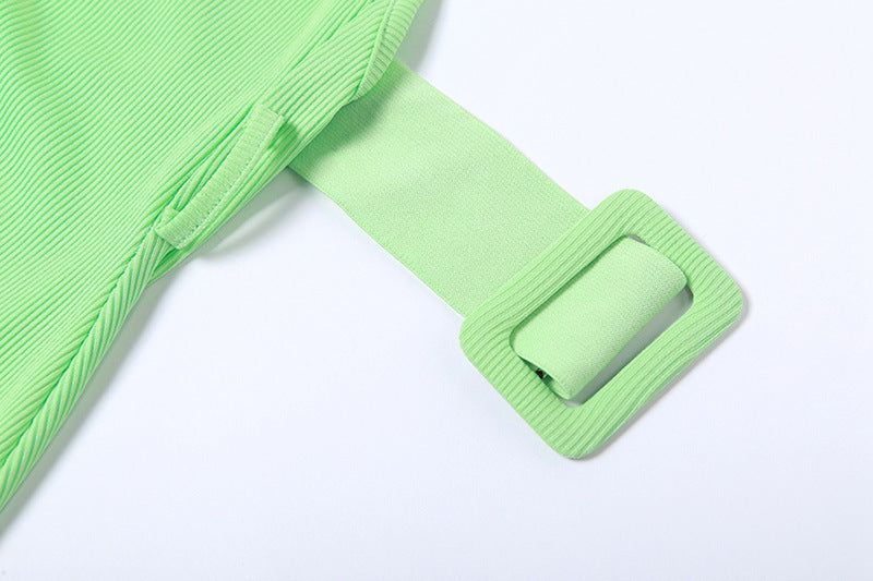 Women's Single Breasted Back Slim Fit Dress