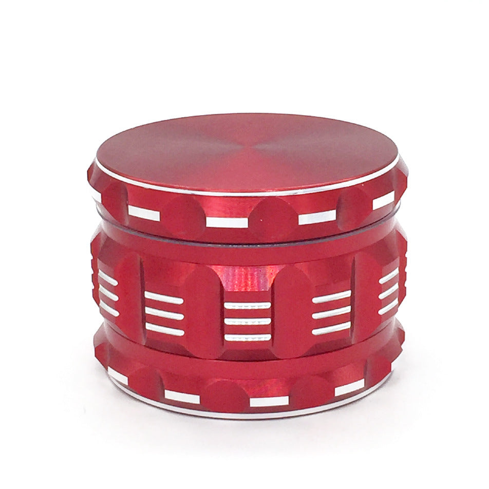 New Metal Sound Pattern Polygonal Aluminum Alloy 4-layer Smoke Grinder