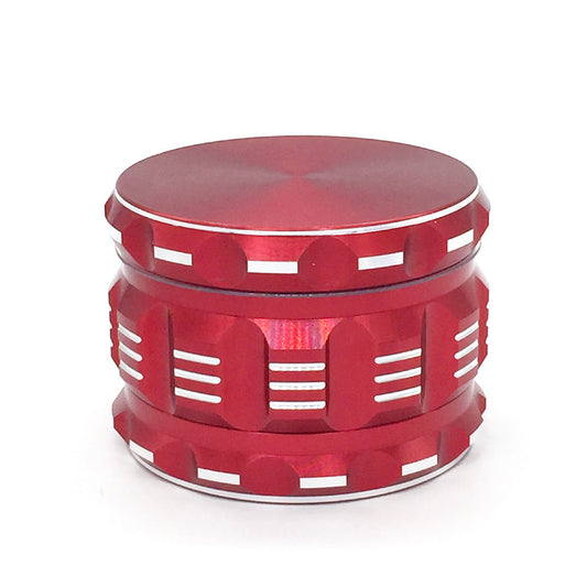 New Metal Sound Pattern Polygonal Aluminum Alloy 4-layer Smoke Grinder