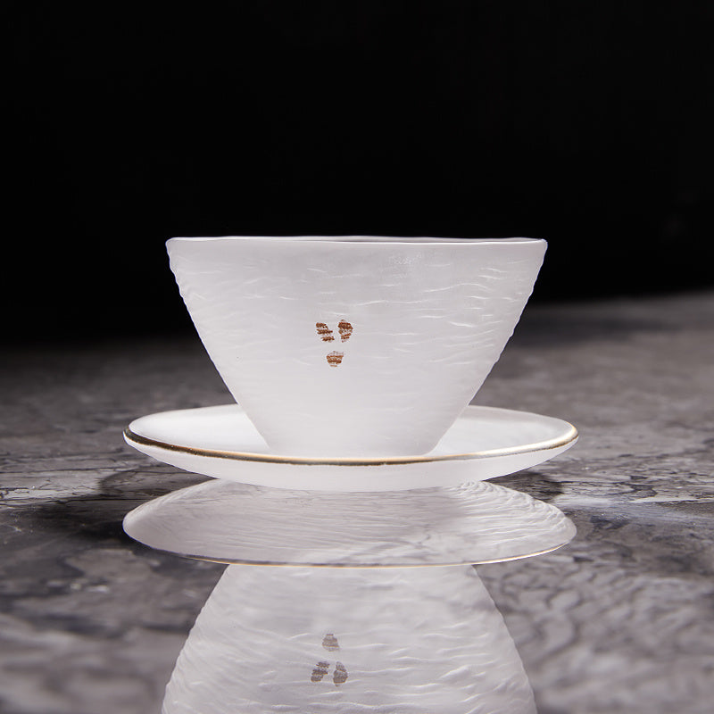 Wood Grain Ceramic Living Room Flat Vase Flower Arrangement Decoration