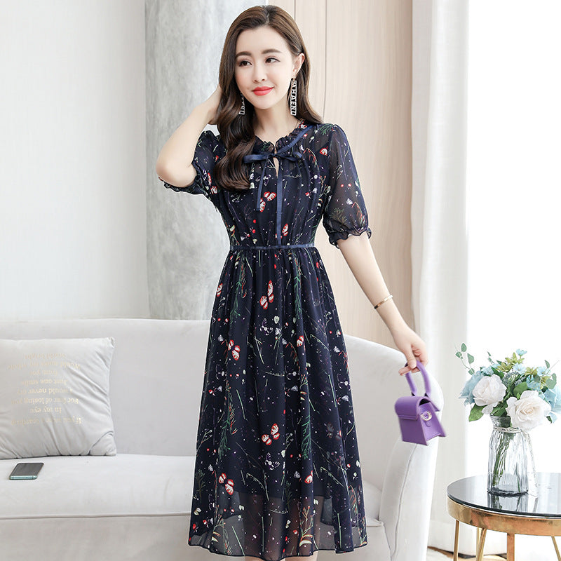 Women's Temperament Thin Crushed Chiffon Dress