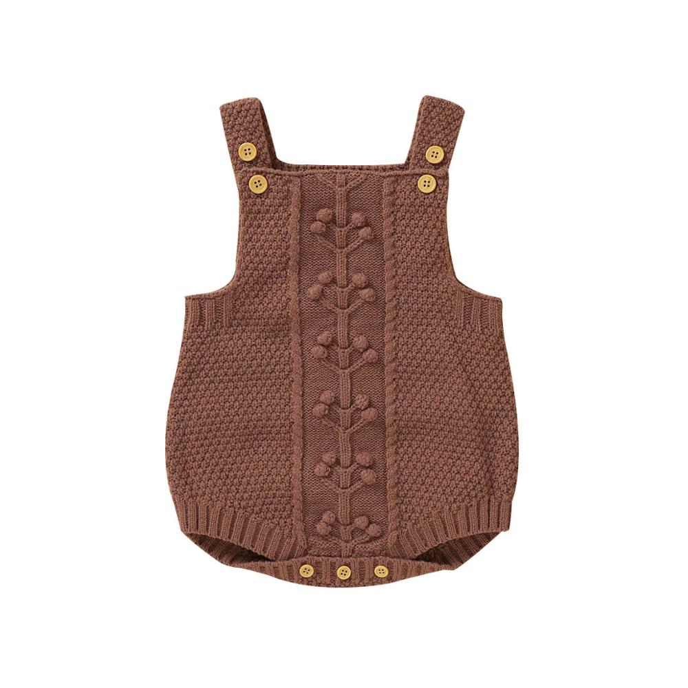 Vest Knitted Wool Handmade Bubble Ball Triangle Romper