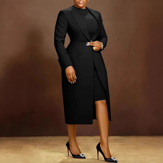 Back Slit Suit Vest Two-piece Set