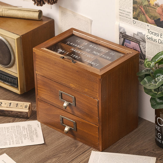 Vintage Glass Storage Box With Flip Lid