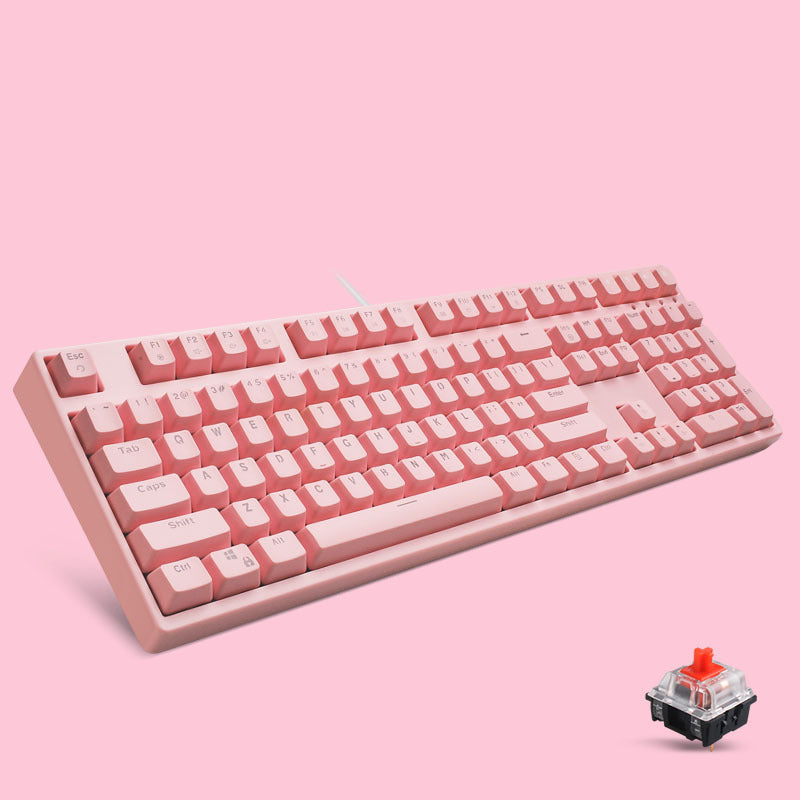 Mechanical Keyboard Cute Girl Desktop Computer