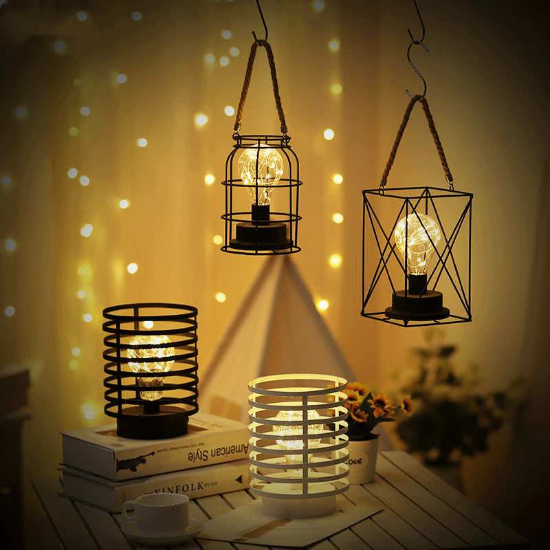 Christmas Party Hanging Modeling Bedroom Wrought Iron Table Lamp