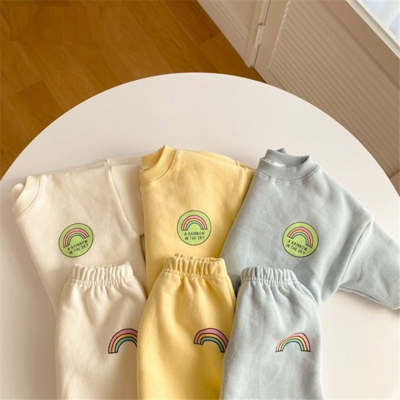 Children's Sweater Set Pullover Top Pants Casual Fashion Sportswear