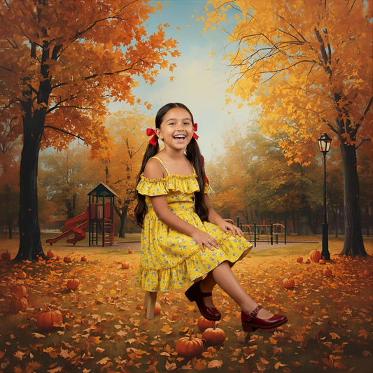 New white on RED adorable pretty print Floral Summer Little Girl Dress