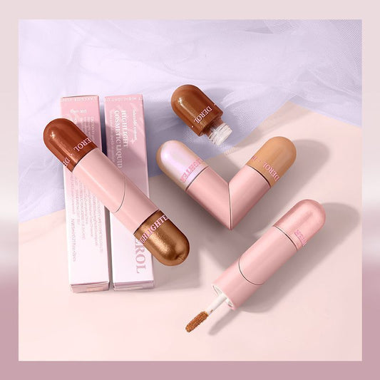 Double-headed Face Lift Cream Foldable Tube Body Two-color Combination Base