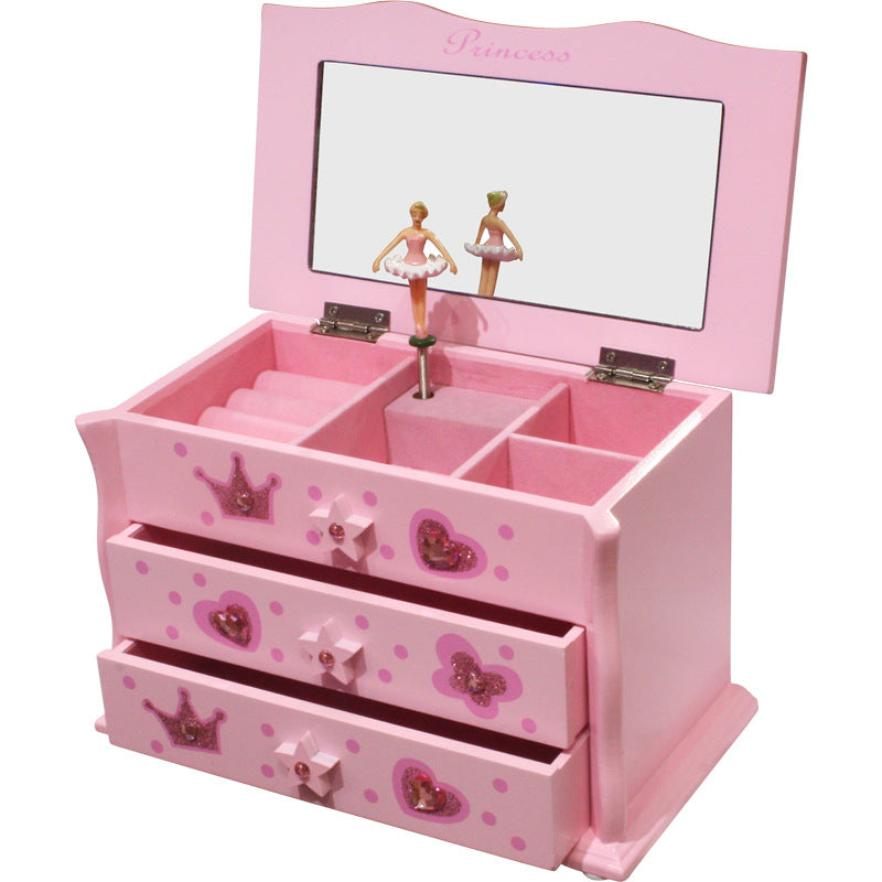 Children's Wooden Jewelry Storage Box Holiday Gift