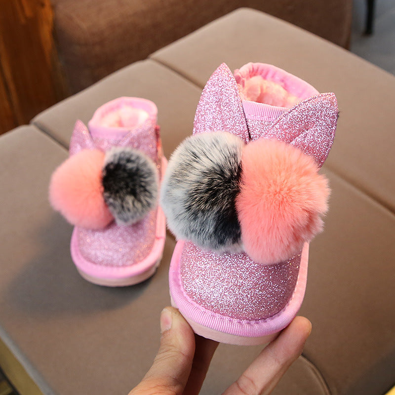 Semi-baby Non-slip Soft-soled Cotton Shoes Warm Winter Shoes