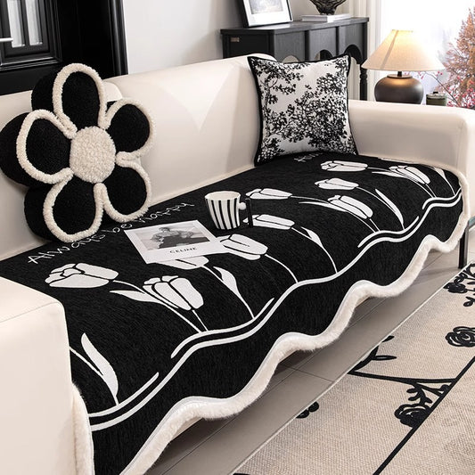 Irregular Shaped Sofa Cushion Chenille Winter