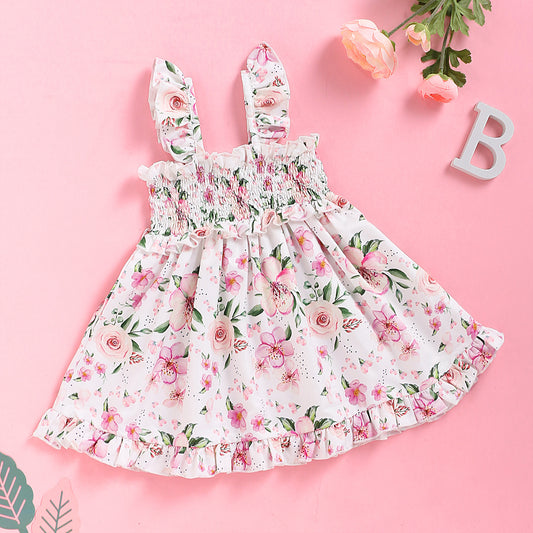 New European And American Baby Girl's Broken Lace Suspender Dress