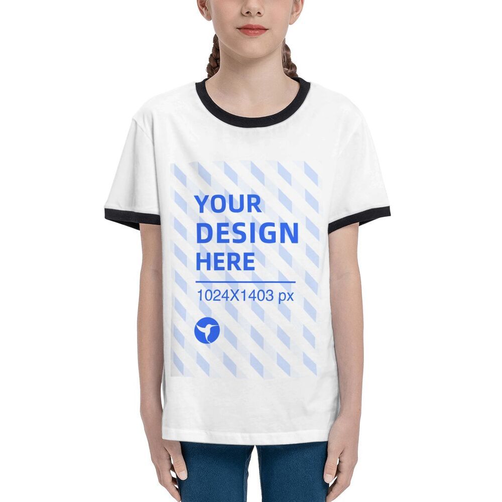 Create Your Own Loose Youth Contrast Short Sleeve T-Shirt