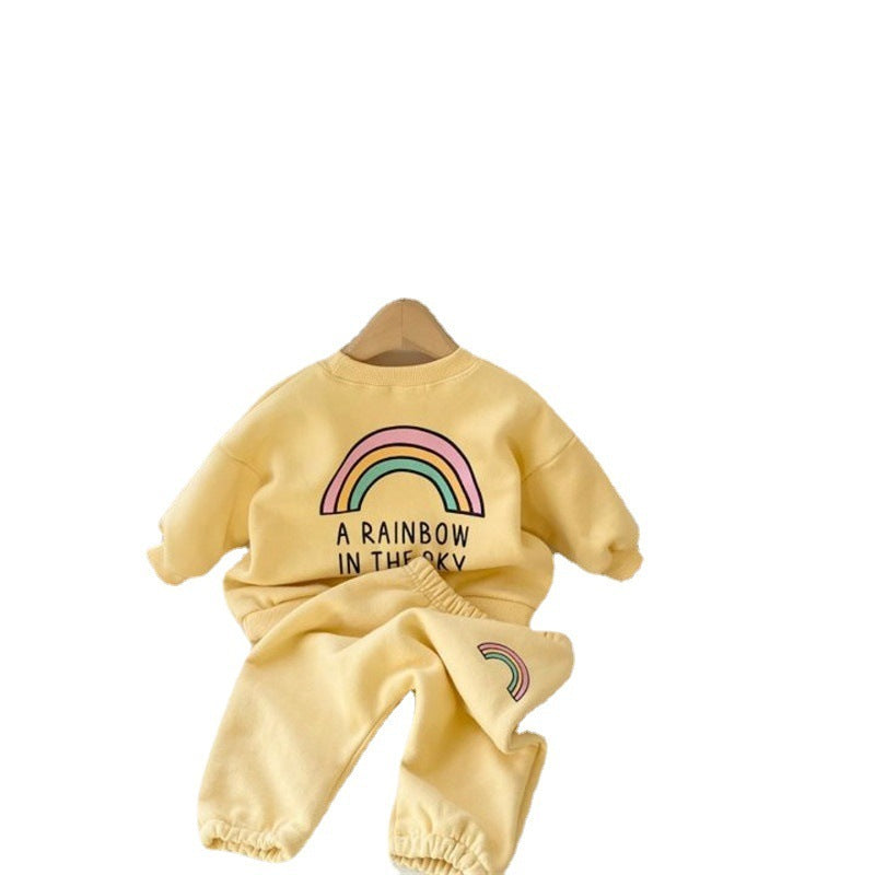 Children's Sweater Set Pullover Top Pants Casual Fashion Sportswear