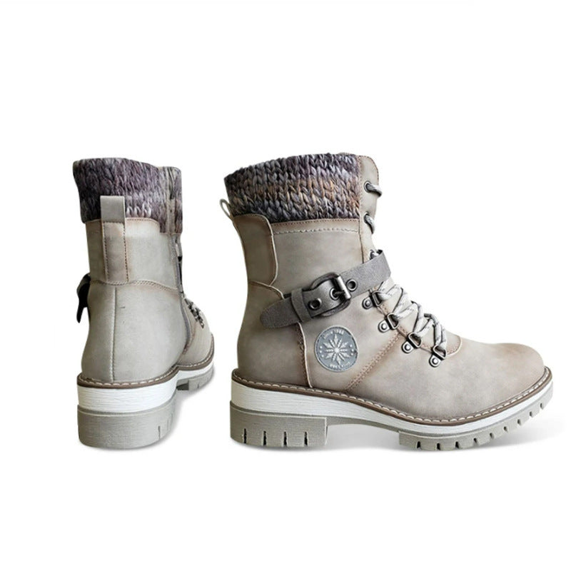 Large Size Mid-to-low Women's Boots Autumn And Winter