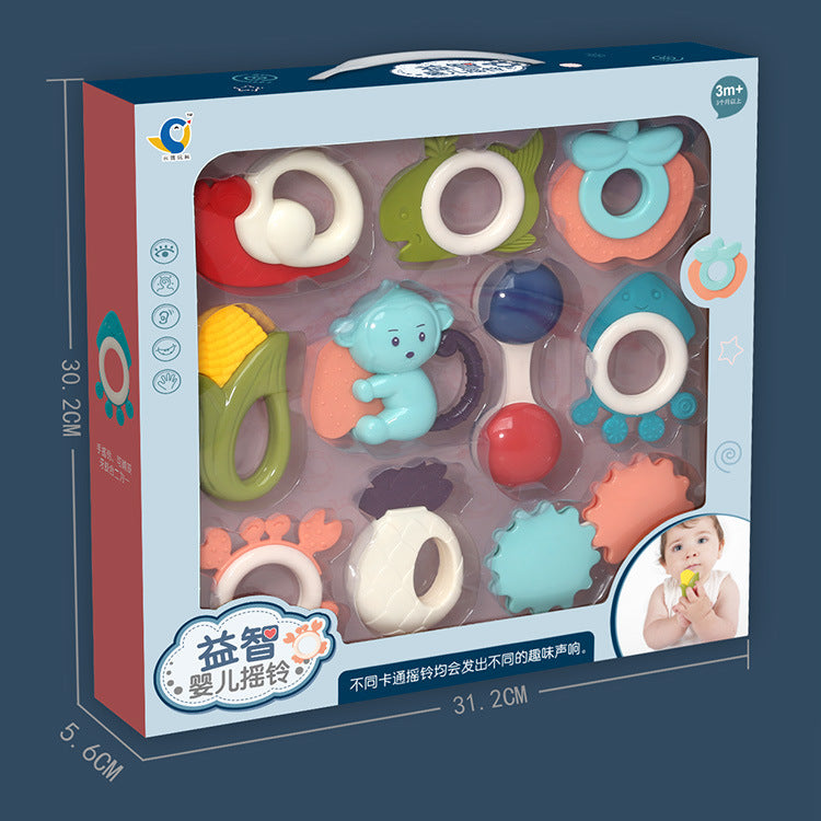 Baby Rattle 10 Piece Set, Hand Rattle Gift Box Set