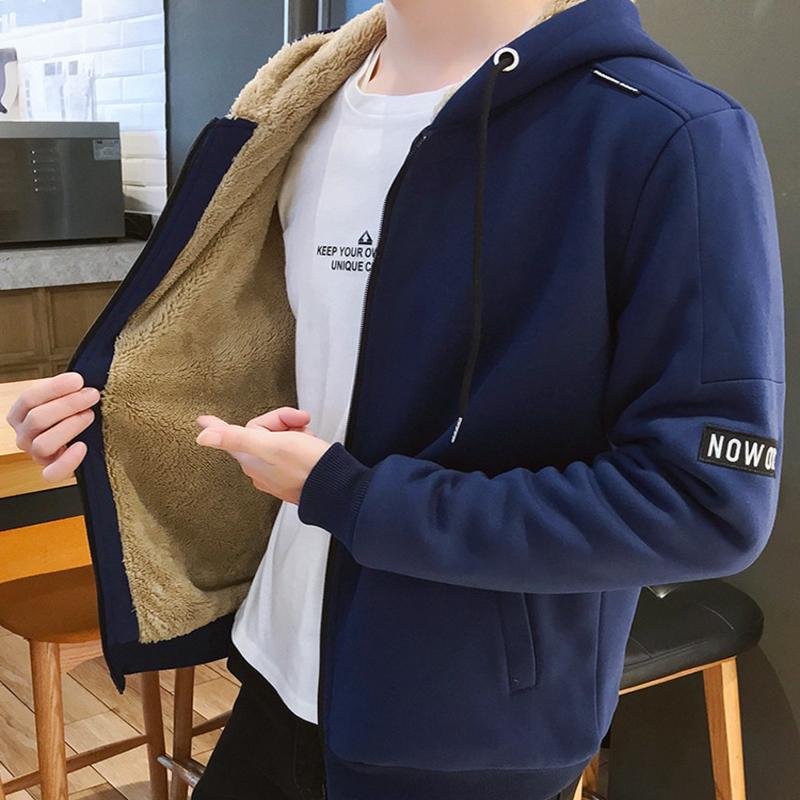 Hooded cardigan top plus size warm jacket