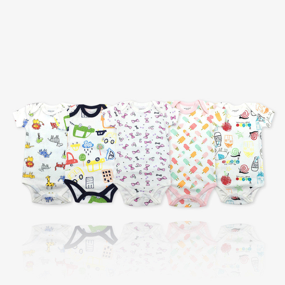 New Cotton Baby Short-sleeved One-piece Home Service