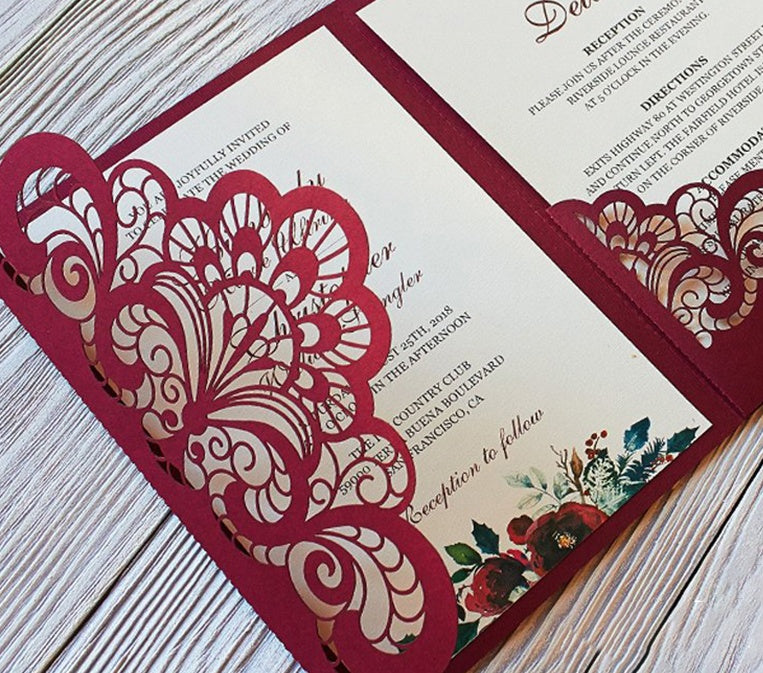 Carbon steel hollowed-out greeting card invitation knife die