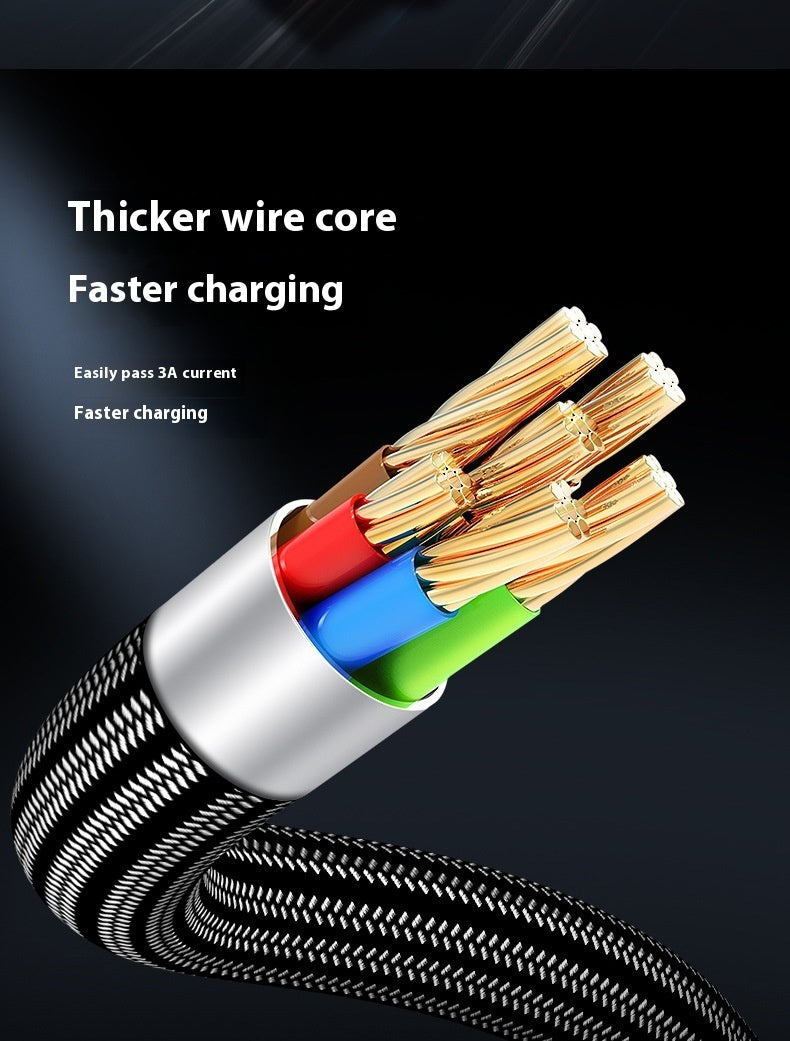 Android TYPE-C Super Fast Charge 5A Nylon Braided Mobile Phone Charging Cable
