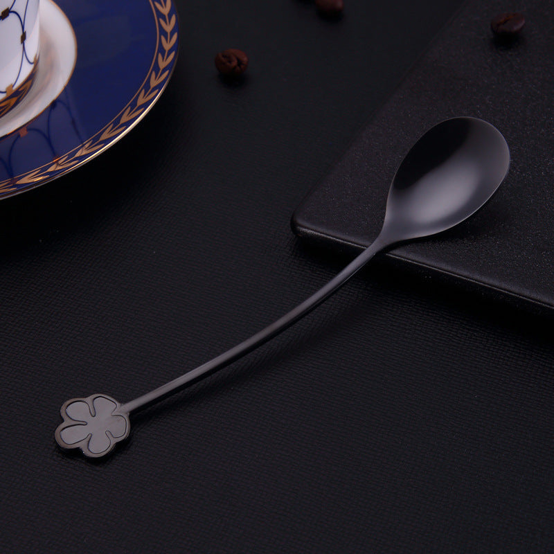 304 Stainless Steel Spoon Gold Plated Dessert Spoon Coffee Stir Spoon Stainless Steel Ice Bar Spoon