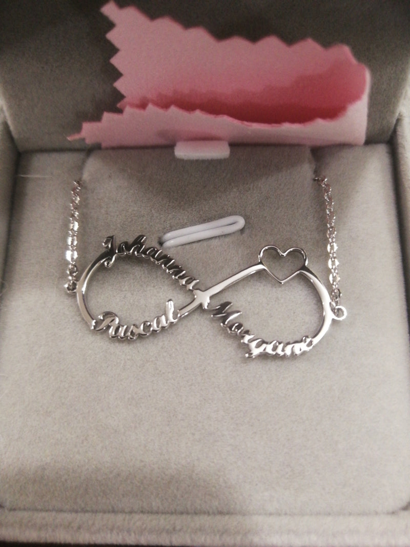 Fashion 8 character infinity Name Bracelet
