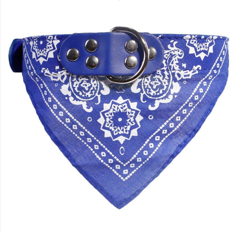 Printed triangle scarf saliva towel small dog collar