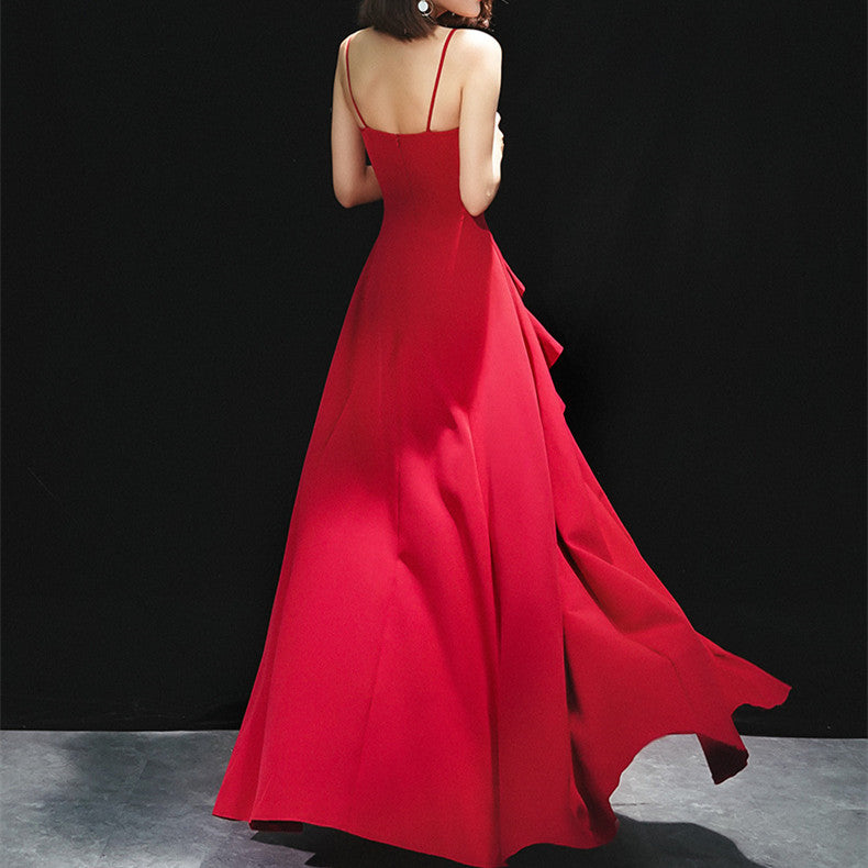 Women's Sling Long Slim Fit Wedding Evening Dress