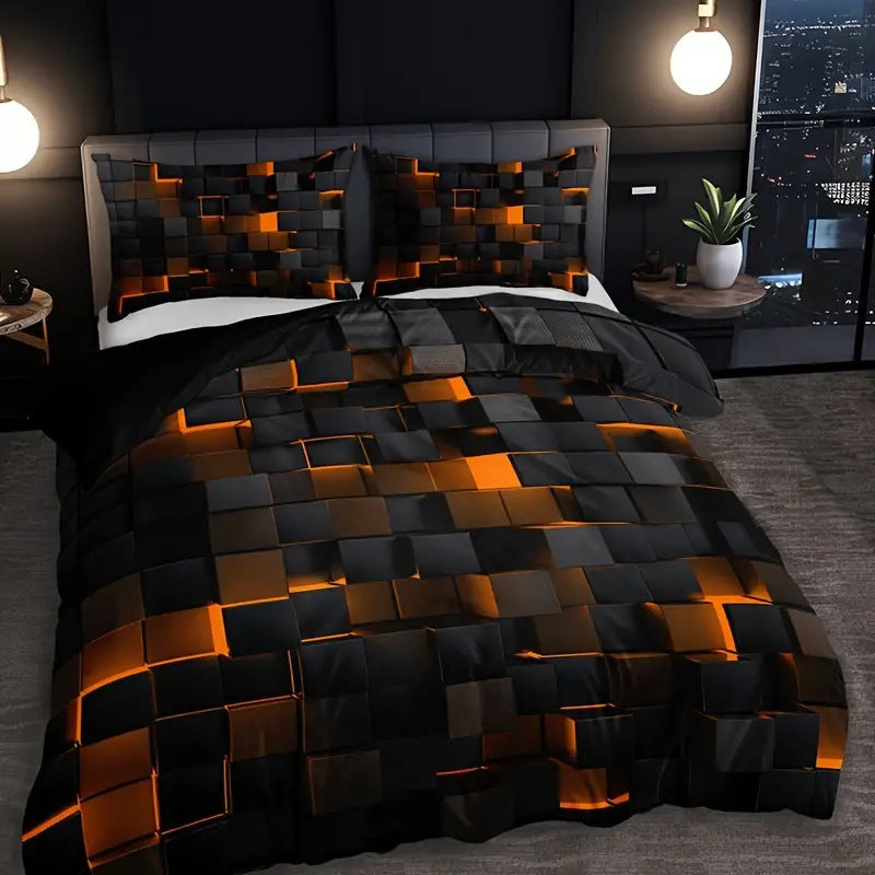 Abstract Grid Series Quilt Cover Digital Printing Bedding