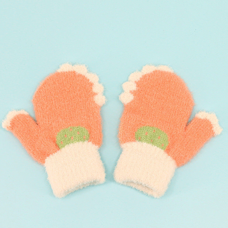 Winter Children's Woolen Gloves For Warmth