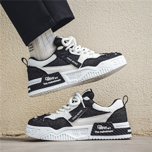 New cool urban Black Breathable Casual Shoes five star shoes