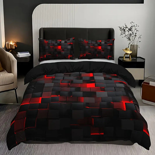 Abstract Grid Series Quilt Cover Digital Printing Bedding