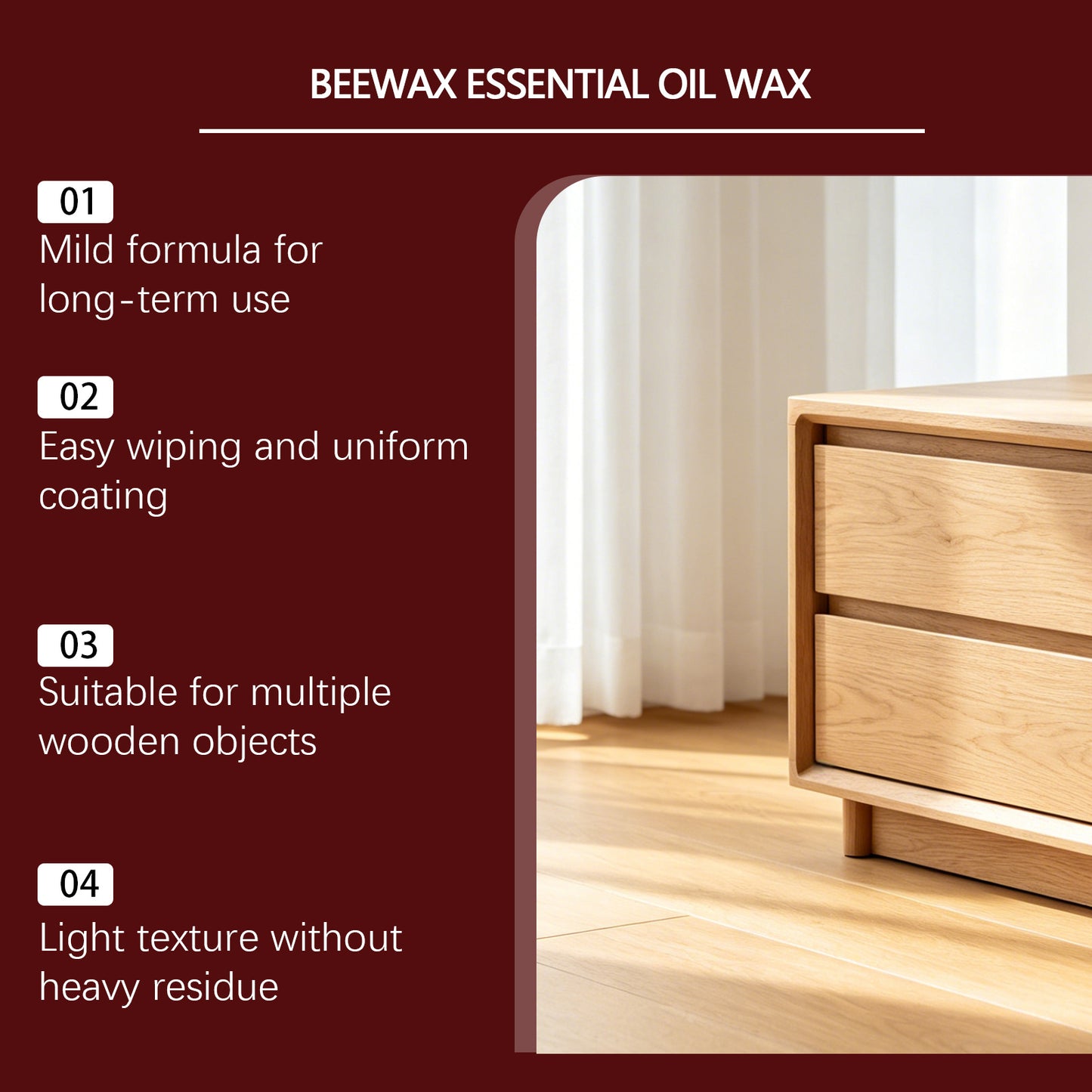 Gentle Cleaning Polishing And Brightening Of Wooden Furniture Beeswax Polishing Agent