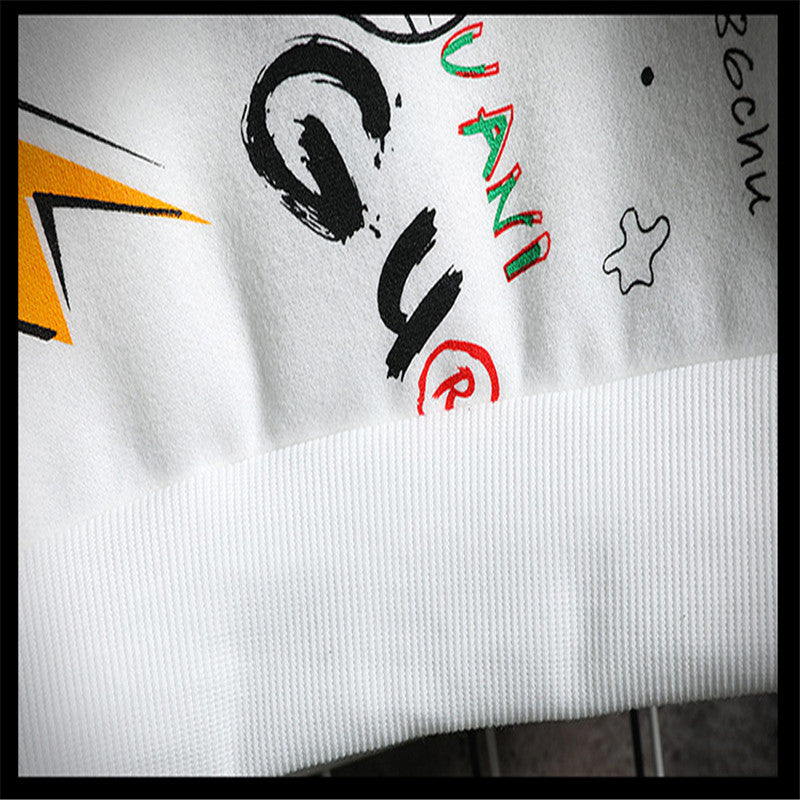 Fashion Printed Plus Size Sweater Coat Men's