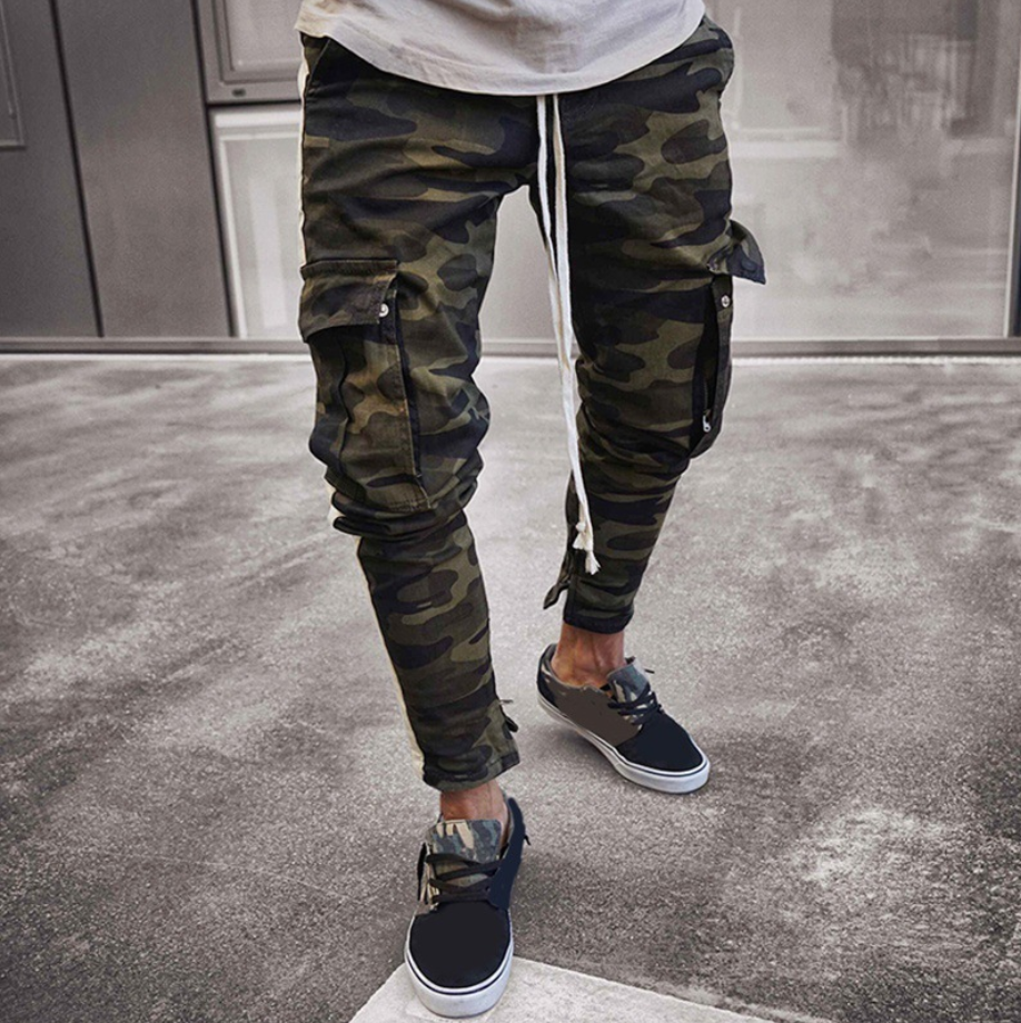 Men's jeans trend camouflage pants