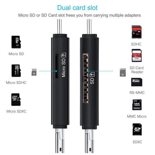 Computer Android Phone Dual-use Type-C Multi-function One OTG Card Reader