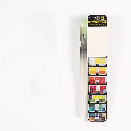 Fan-shaped foldable solid watercolor paint