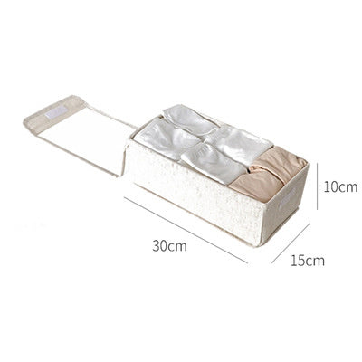 Household Multi-grid Folding Fabric Underwear Storage Box