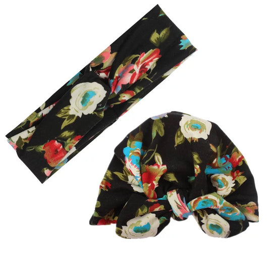 Floral print soft headband