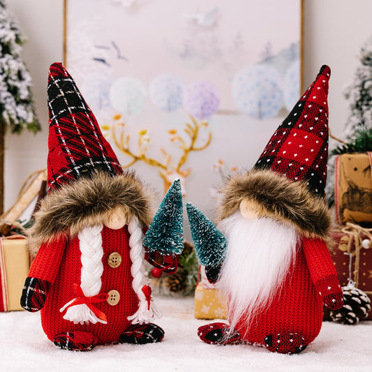 Fashion Red Faceless Doll Ornaments