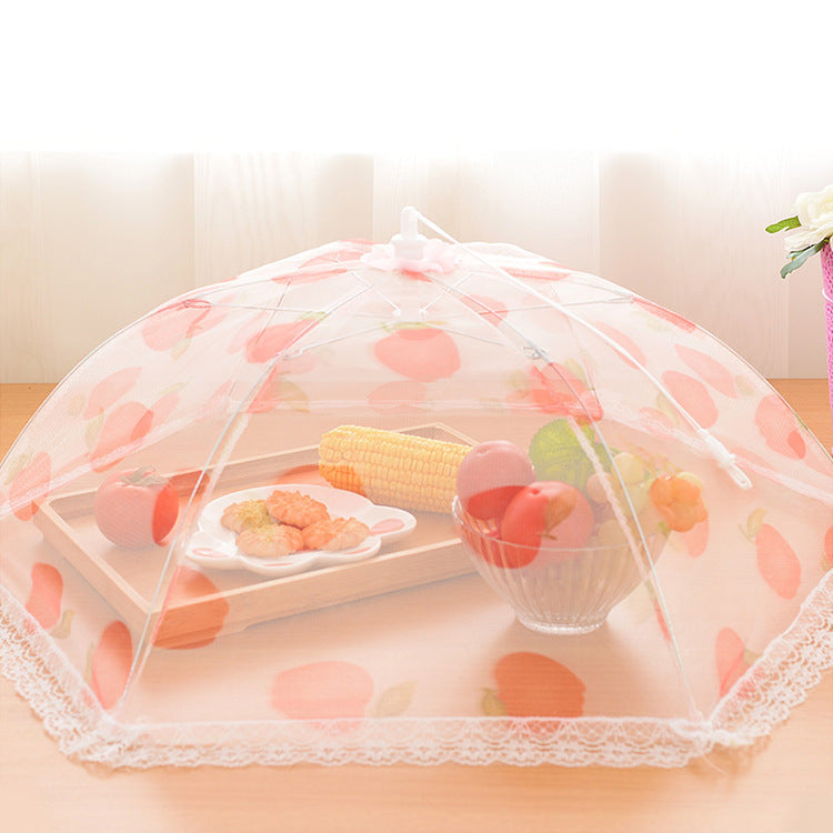 Dining Table Lace Mesh Foldable Meal Cover