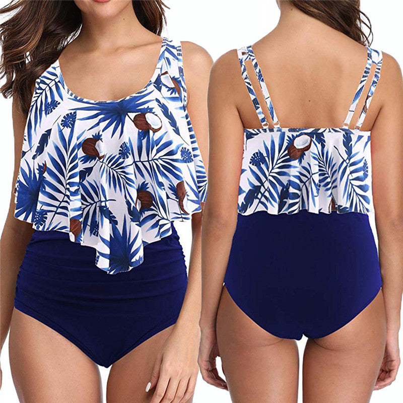 Split plus size swimsuit