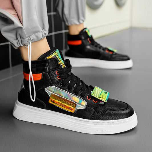 Autumn High Top  Versatile Personalized White Tide Shoes