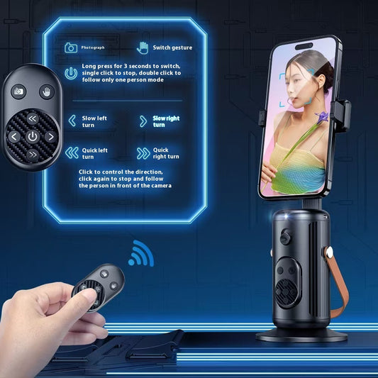 Smart AI Face Recognition Mobile Live Streaming Bluetooth Selfie Holder
